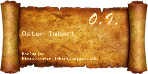 Oster Imbert névjegykártya